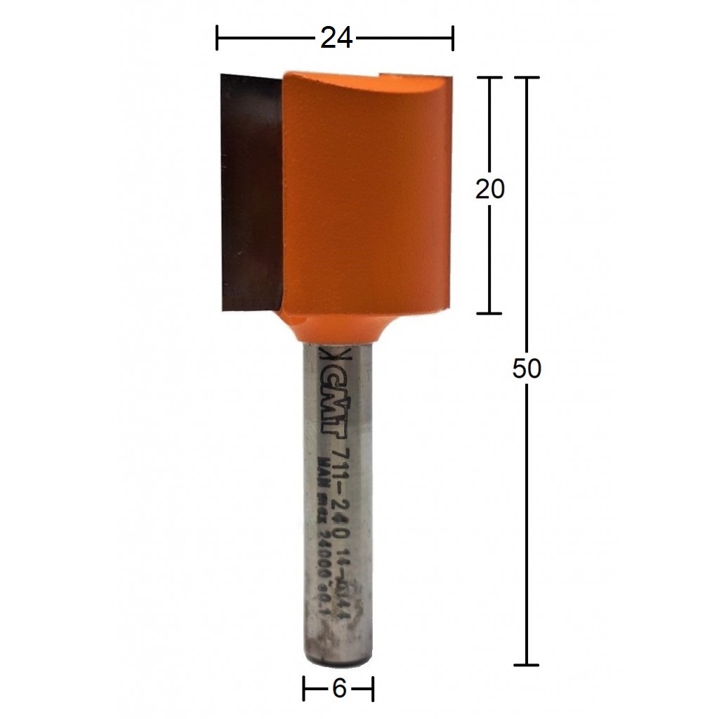 Fresa Corte Reto HW Ø24x50mm - marca CMT - Cód. 711.240.11